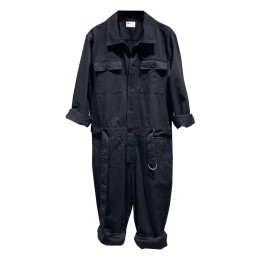 網上下單訂購長袖工裝連體服  時尚設計腰圍綁帶 多袋工作服  黑色連體工作服 SKWK141 網上下單訂購長袖工裝連體服  時尚設計腰圍綁帶 多袋工作服  黑色連體工作服 SKWK141